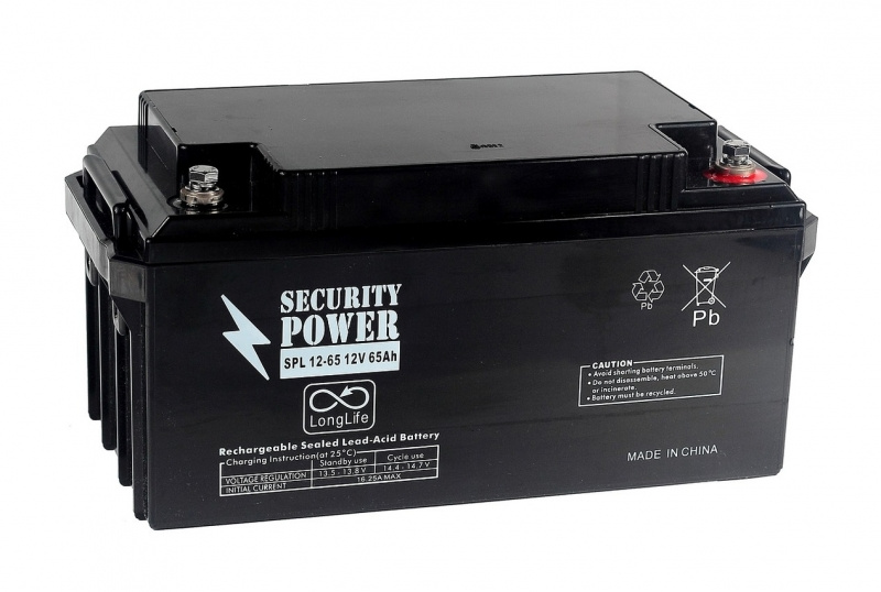 Фото товара Аккумуляторная батарея (АКБ) для ИБП 65А/h (Security Power SPL 12-65). Изображение №1